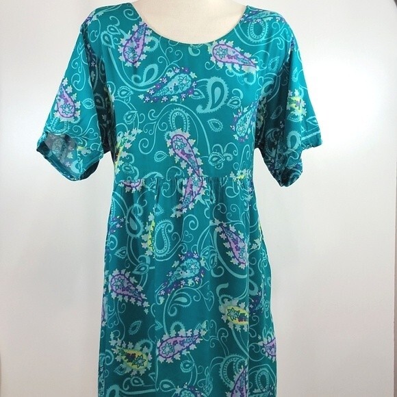DIANE VON FURSTENBERG Vintage Paisley Maxi Dress size 1X/2X - Picture 1 of 13
